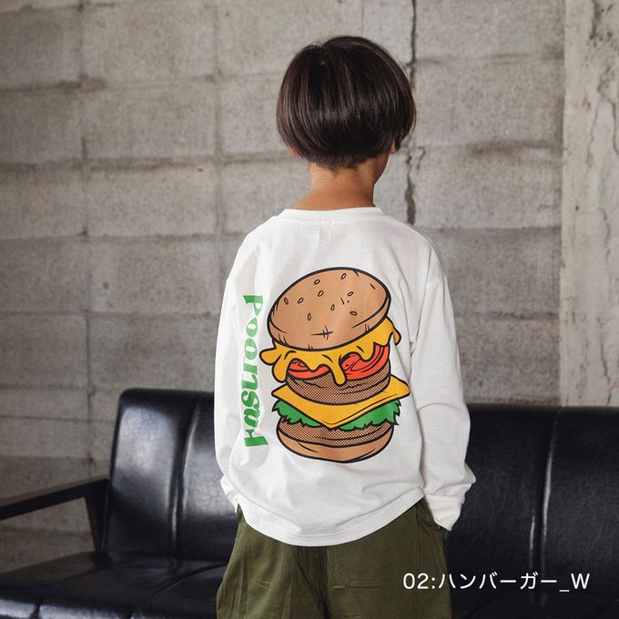 日本 BRANSHES - 100%棉 街頭印花長袖上衣-螢光LOGO-卡其杏