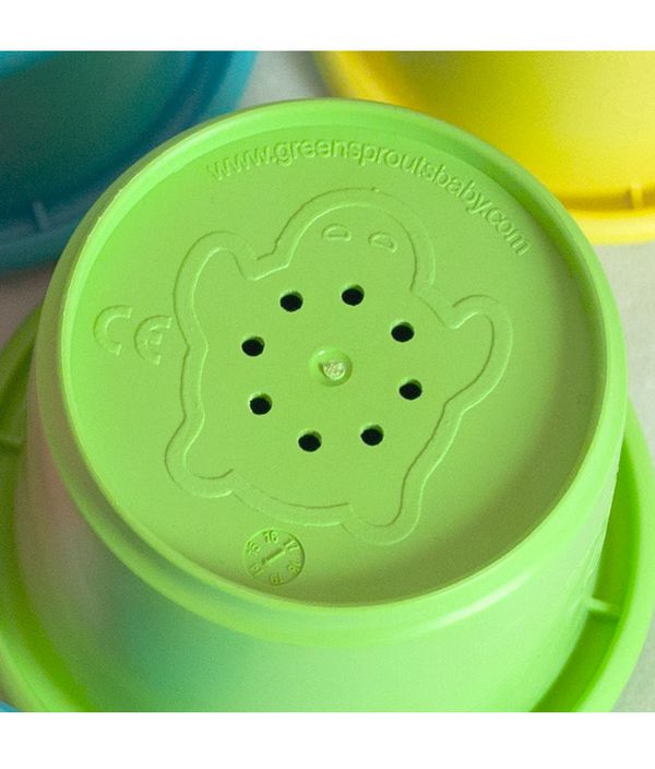 美國 green sprouts - 小綠芽植物性製成玩具堆疊杯6入組-圓杯款