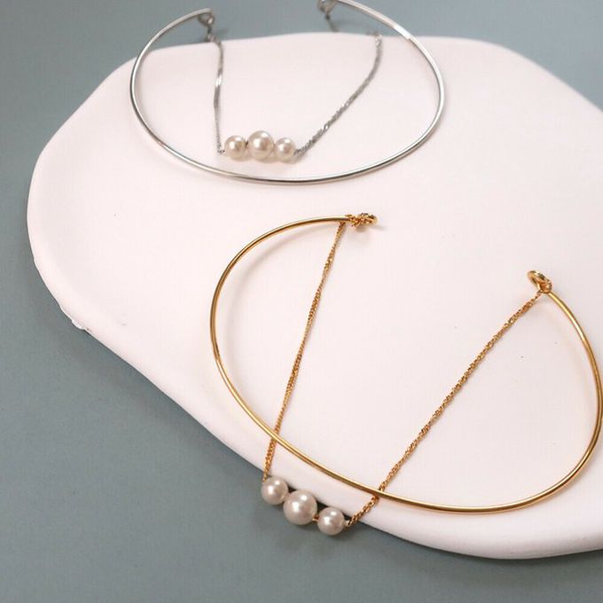 日本 Melody Accessory - 日本製 柔美細緻雙層手鏈-金屬片-金