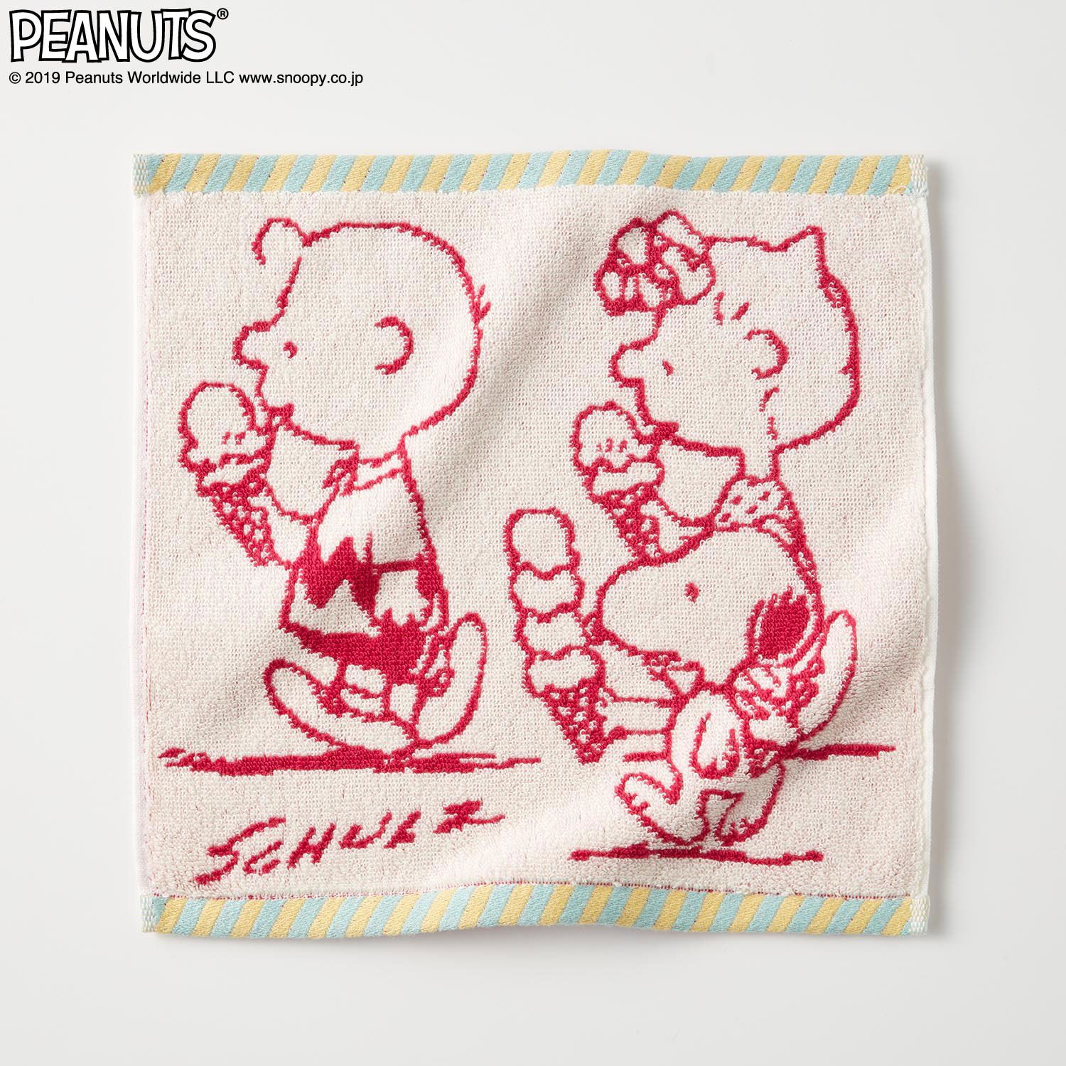 日本千趣會 - SNOOPY 抗菌加工純棉小手帕-莎莉晚安-粉紅 (25×25cm)