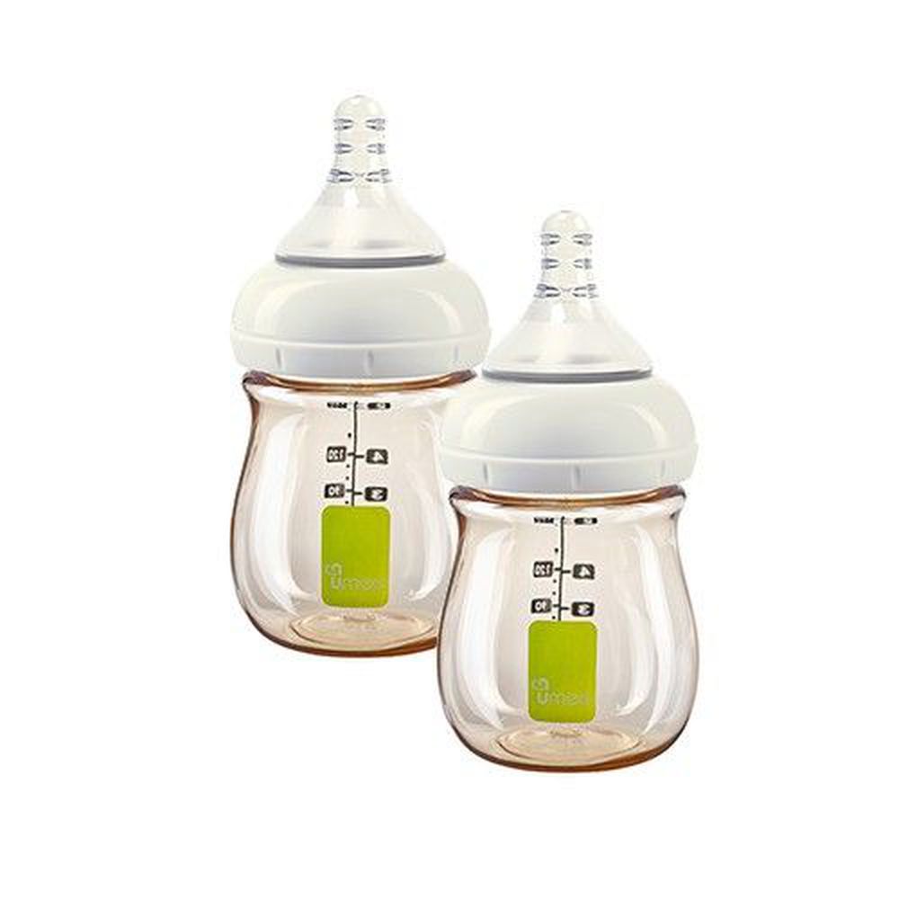 荷蘭 Umee - Utouch Ultra 寬口防脹氣 PPSU 奶瓶-附奶嘴-2 入實用組 (1 號慢流速-圓孔 [0個月新生兒])-160mLx2
