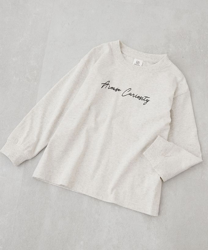 日本 devirock - 100%棉 定番印花長袖上衣-PLAYFULL-淺紫