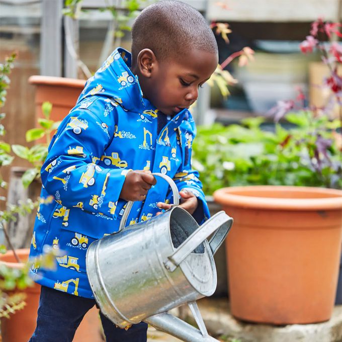英國 JoJo Maman BeBe - 防雨/防風刷毛外套-挖掘機
