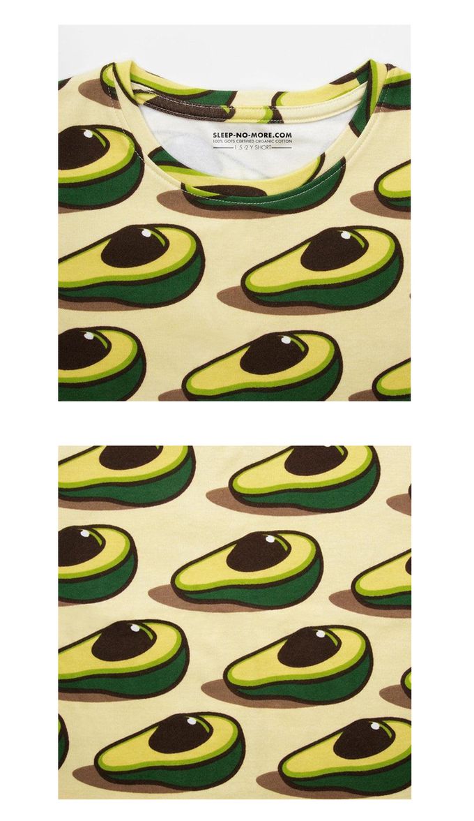 英國 SLEEP NO MORE - 100% 有機棉兒童短袖上衣-酪梨