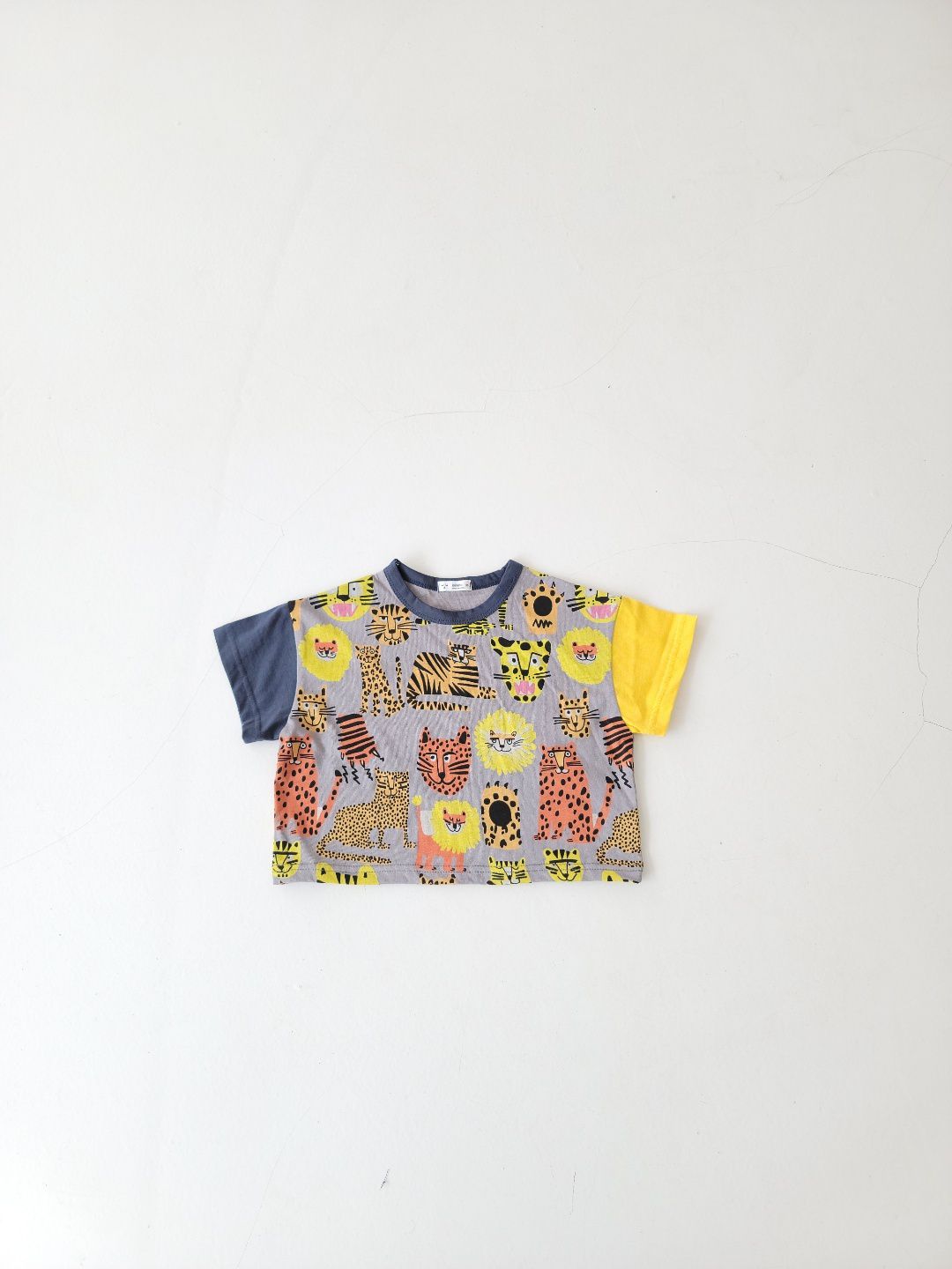 韓國 Mimico - 叢林動物拼接色T