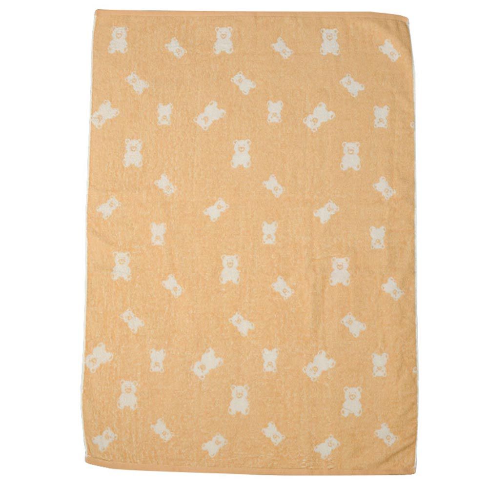 akachan honpo - 柔軟毛巾被-淺卡其色 (約70×100cm)
