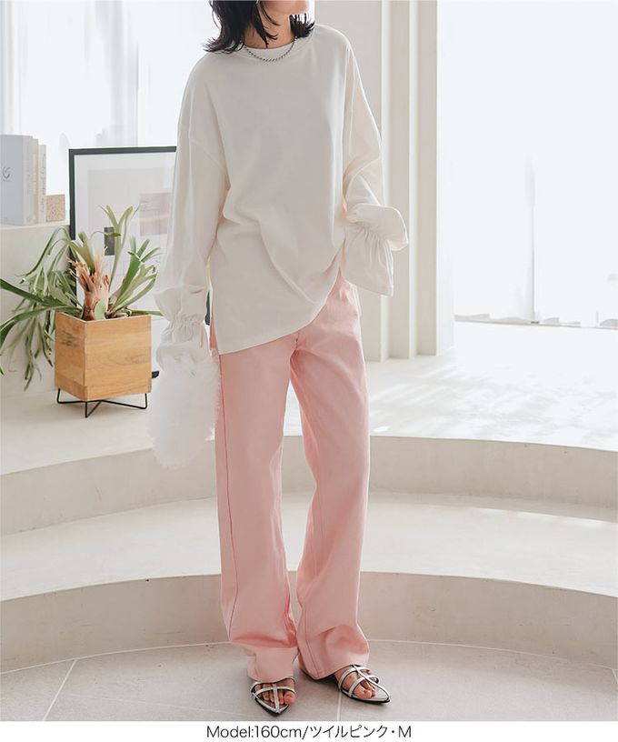 日本 Kobe Lettuce - 100%棉 高腰直筒修長丹寧褲-牛仔藍