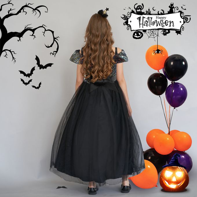 love, charlotte - 精緻黑色幻彩繡花亮片落肩禮服-2Way穿搭-禮服送小帽子頭飾