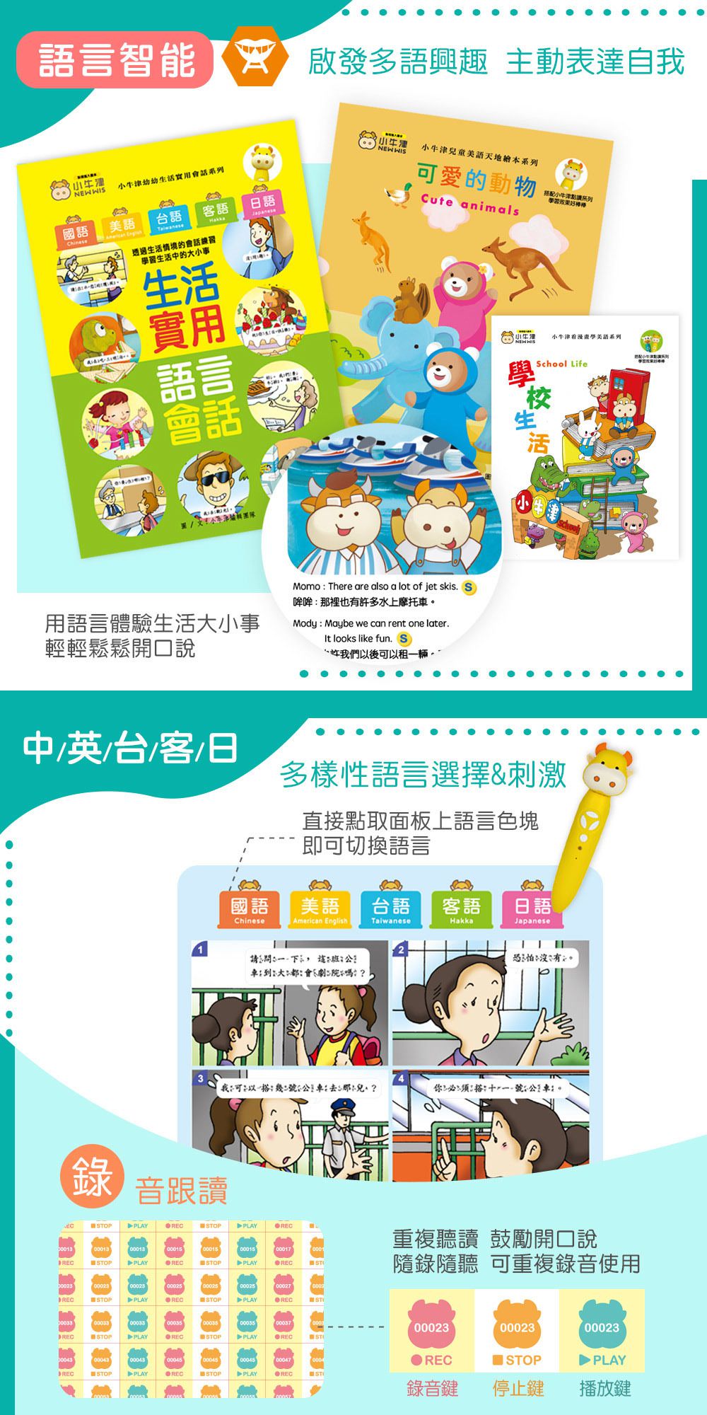 小牛津 - 103件點讀旗艦套組/點讀全攻略-手提彩盒裝/加贈)我會照顧自己和病毒說掰掰&小小觀察家+躲貓貓大挑戰-56件+47件