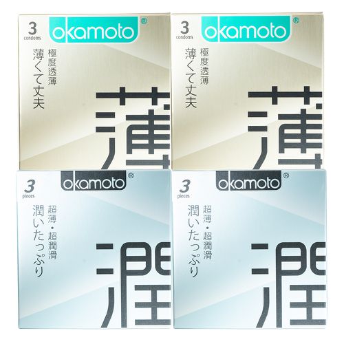 Okamoto 岡本 - CITY透薄極潤保險套-3入裝x4