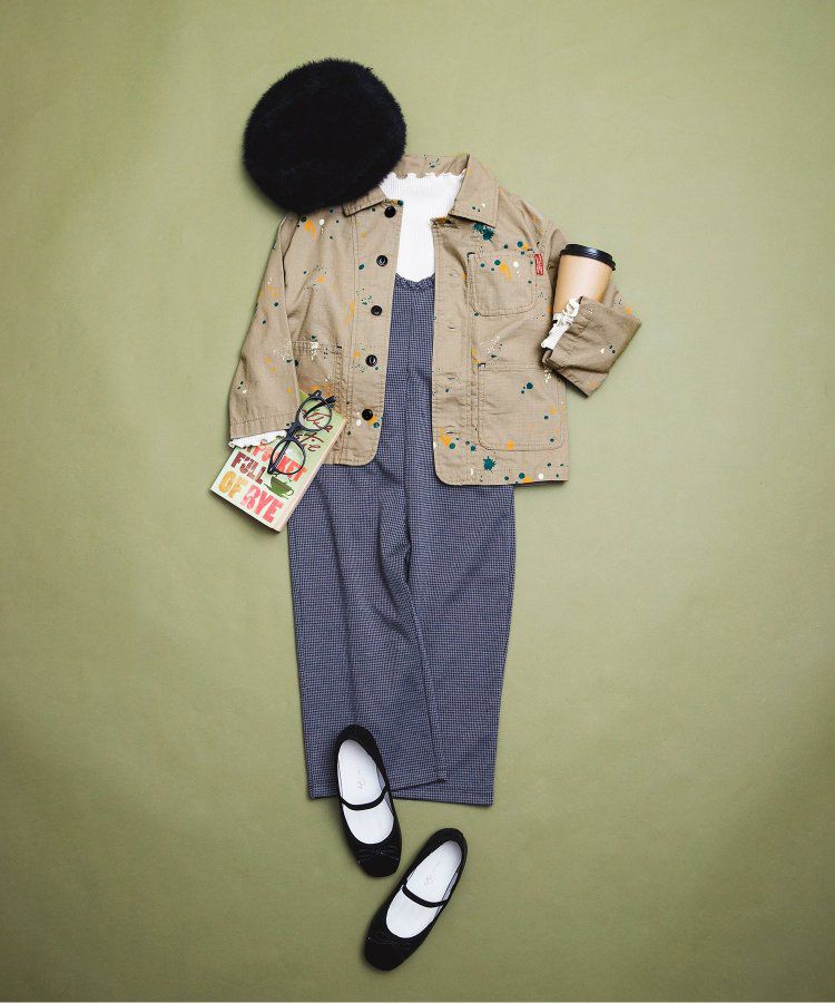 日本 BREEZE - 美式帥氣翻領夾克/薄外套-格紋-黑白