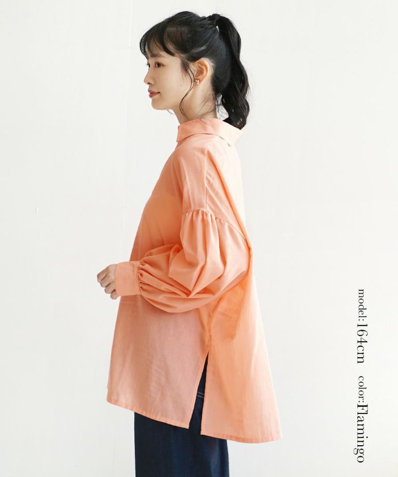 日本 zootie - 慵懶感透膚氣球袖落肩上衣-寧靜白