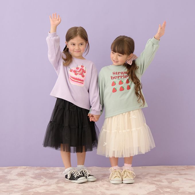 日本 Lycee mine - 甜蜜蝴蝶結裝飾蛋糕紗裙-紅