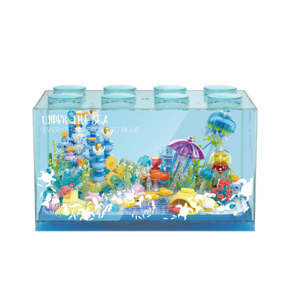 【Okids博士積木】積木系列-海底星樂園-(造景積木/公仔玩具/療癒小物)