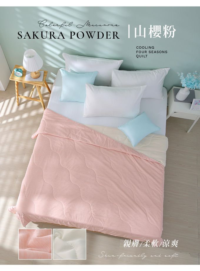 鴻宇 HongYew - 馬卡龍極致冰心涼感涼被-迷霧藍-雙人