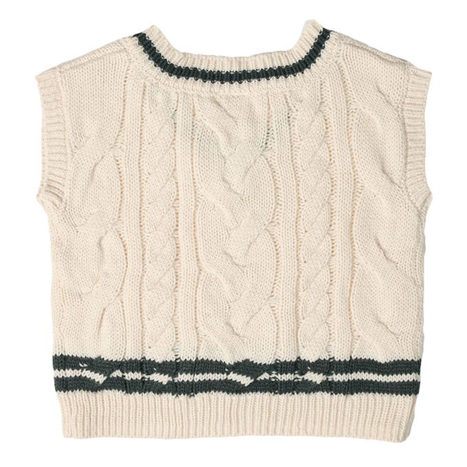 akachan honpo - 針織背心.-米白色