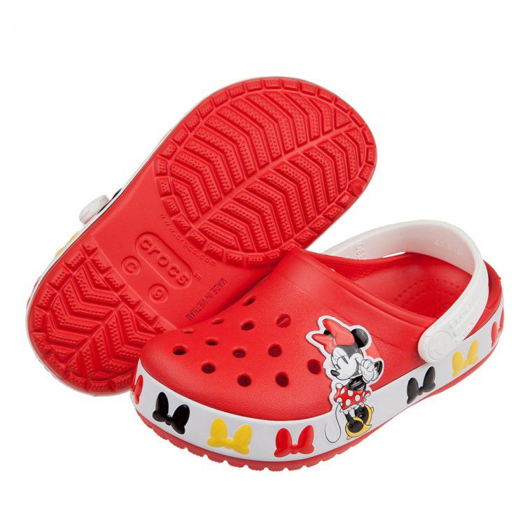 Crocs - 卡駱馳味學院迪士尼米妮紅色兒童布希鞋