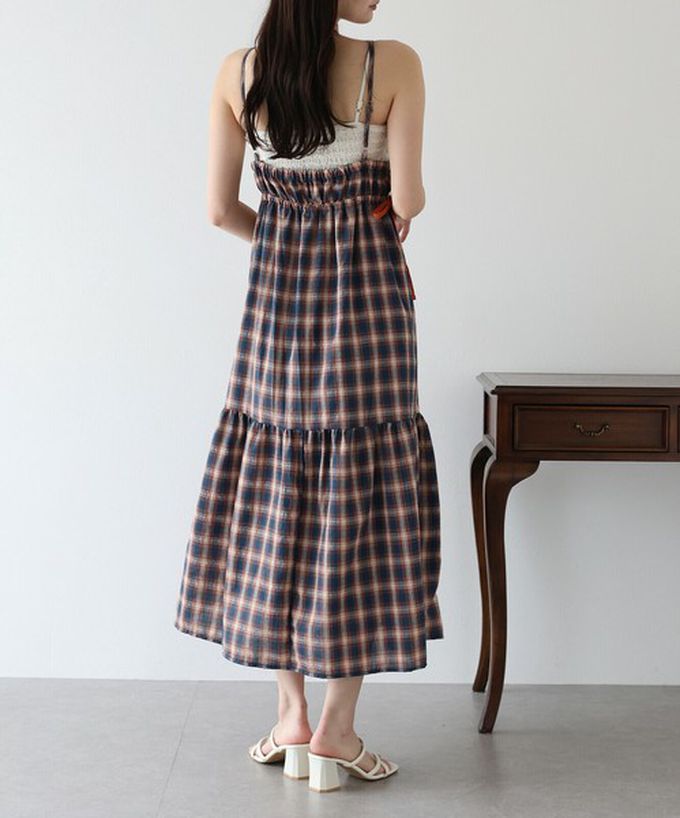 日本 BLUE EAST - 滿分可愛側蝴蝶結細肩帶洋裝-橘 (M)