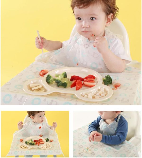 韓國 Babyclo - 親環境拋棄式防水圍兜餐墊紙-黃-10入/包