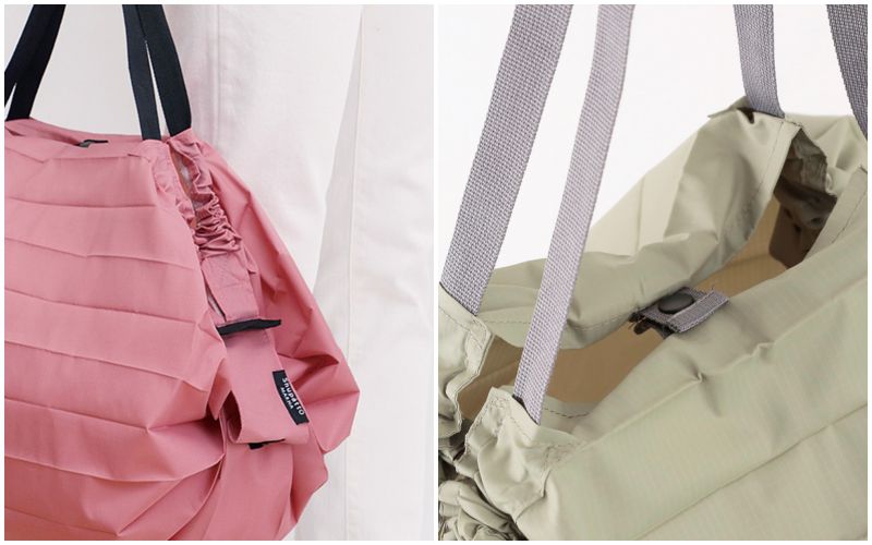 日本 MARNA - Shupatto 秒收摺疊購物袋-五週年限定升級款-森林綠 (M(30x35cm))-耐重5kg / 15L