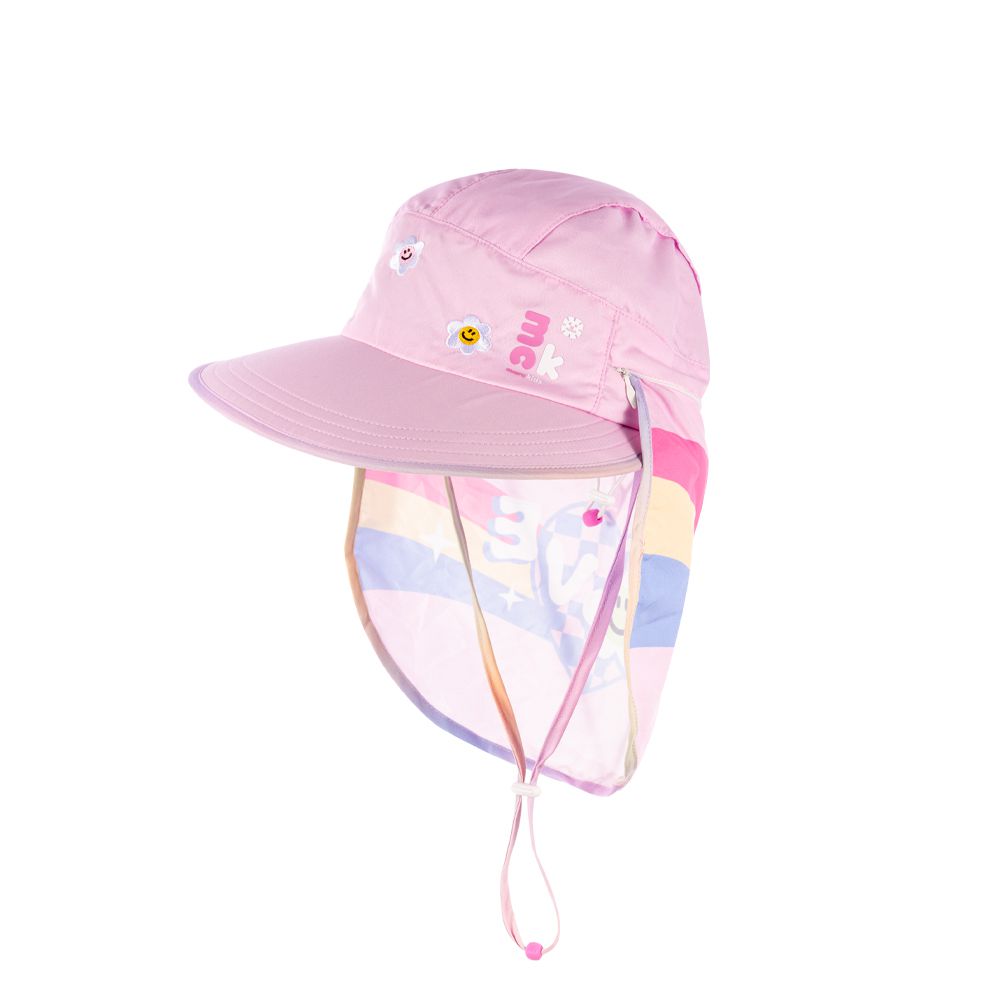 Marckids2合1兒童抗UV遮頸防曬帽-花漾