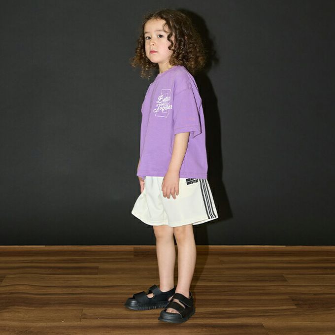 日本 b-ROOM - 美式休閒印花短袖上衣-水藍