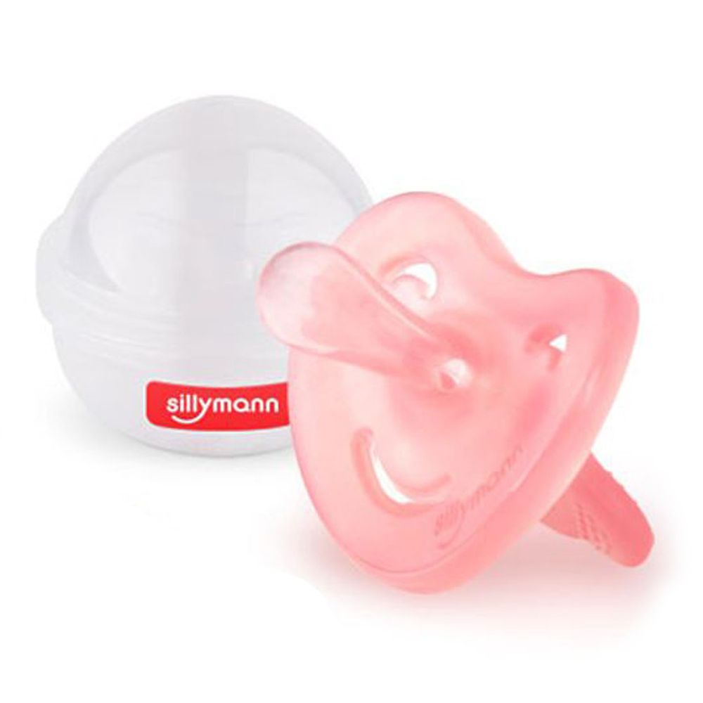 韓國 sillymann - 100%鉑金矽膠安撫奶嘴(0-4個月)-粉色-(0-4個月