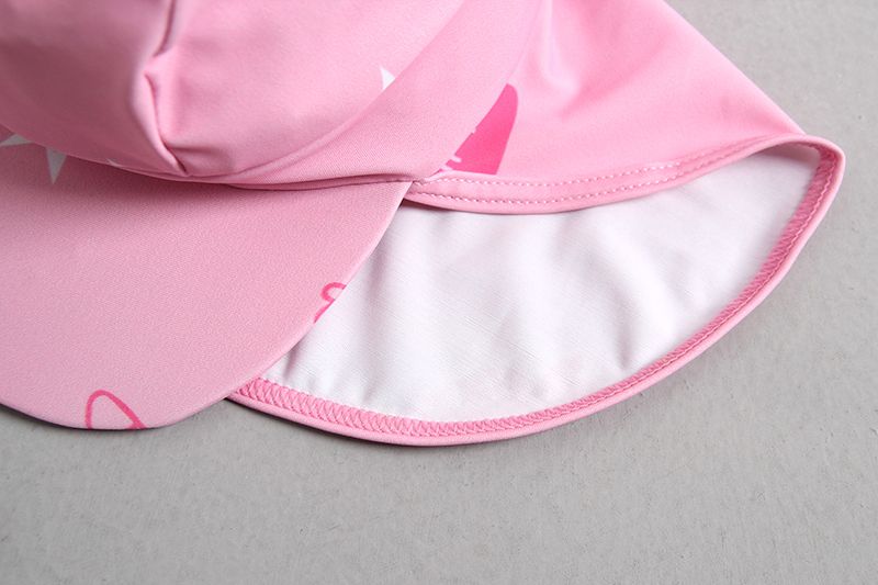 女寶防曬長袖連身泳裝套裝(附帽子)-兔寶寶-粉色