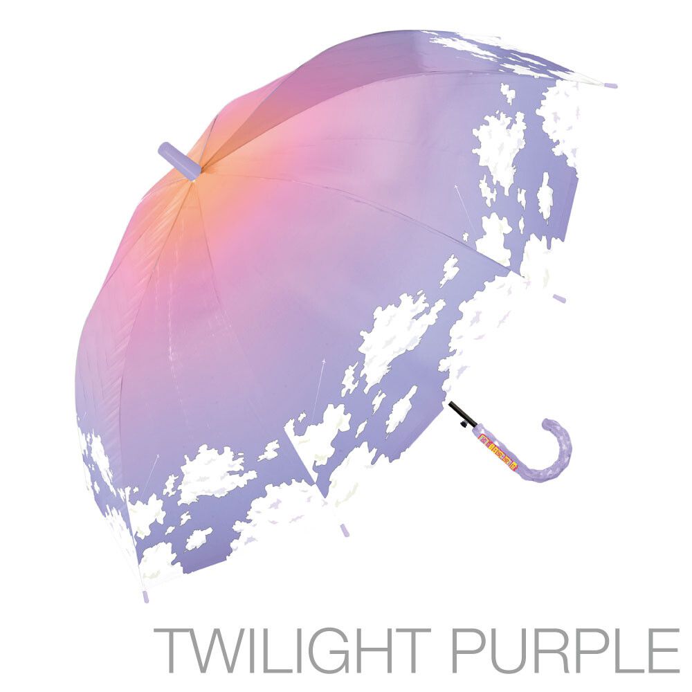 日本中谷 - 抗UV 99%遮光晴雨兩用兒童直傘-雲朵-晚霞粉 (55cm(身高130cm以上))