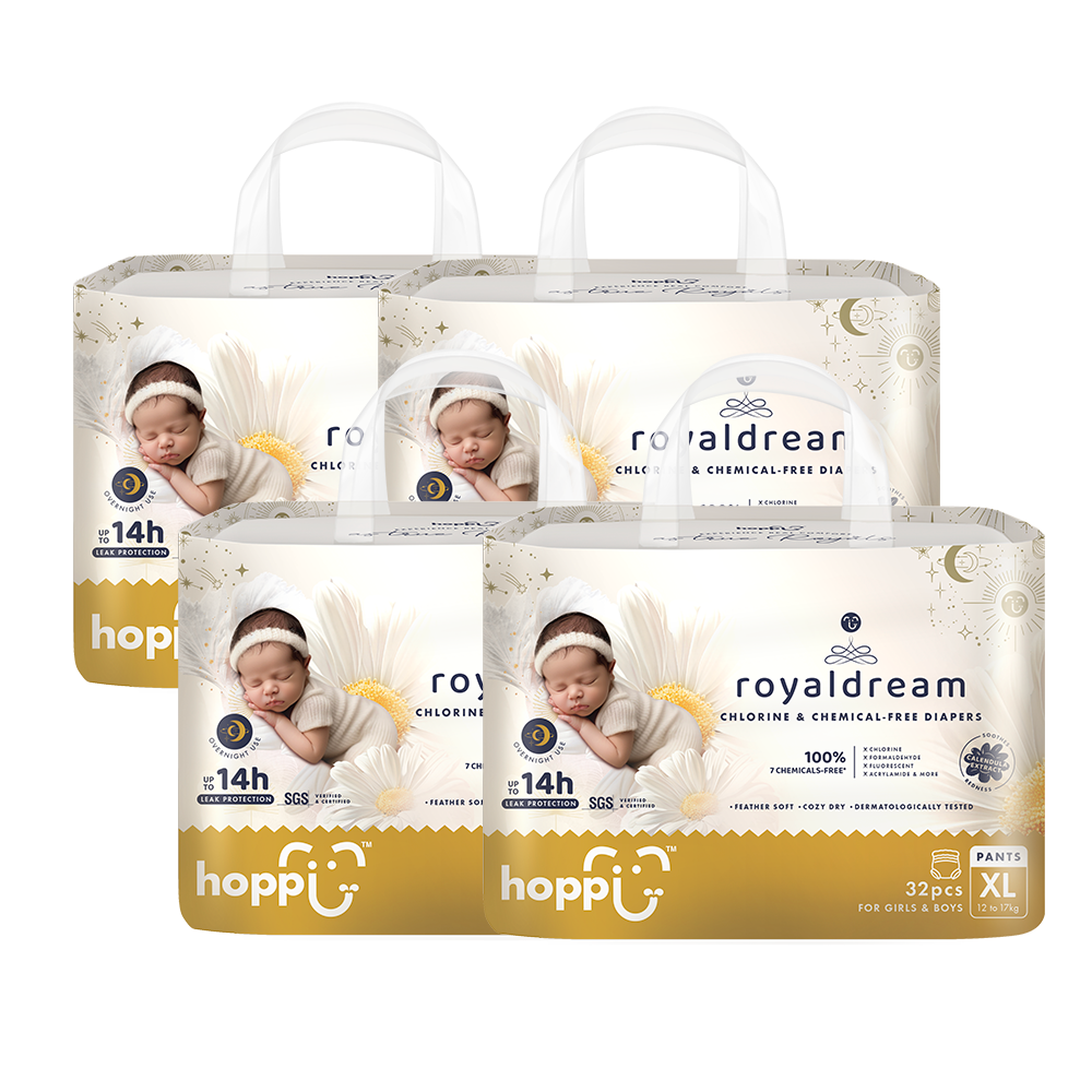 royaldream 皇家系列嬰兒尿布－褲型(XL)－32片－4袋