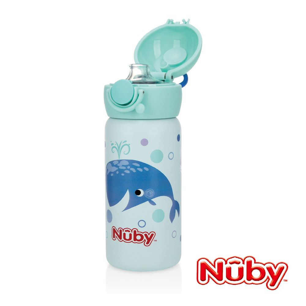 Nuby - 不銹鋼真空直飲杯-316不鏽鋼-鯨魚 (300ml)