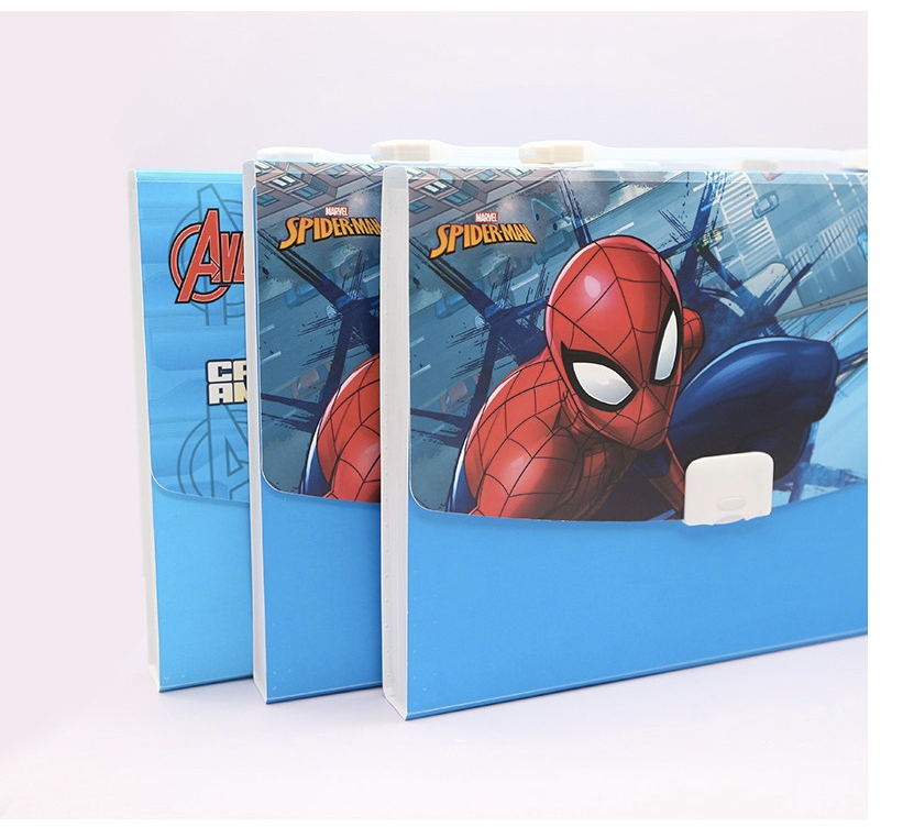 A4文件分類收納風琴包-卡通人物美國隊長-藍色