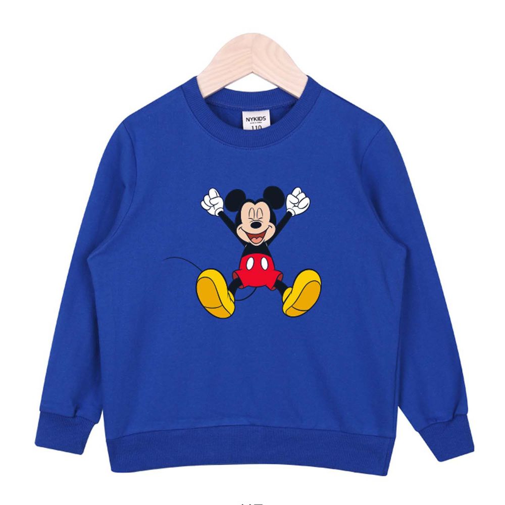 DISNEY 迪士尼 - 100%純棉T-歡呼米奇-大海藍
