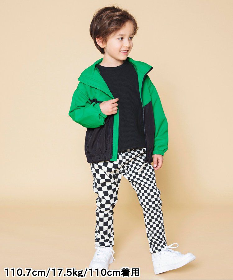 日本 BREEZE - 防潑水繽紛撞色連帽休閒外套-土耳其藍x棕