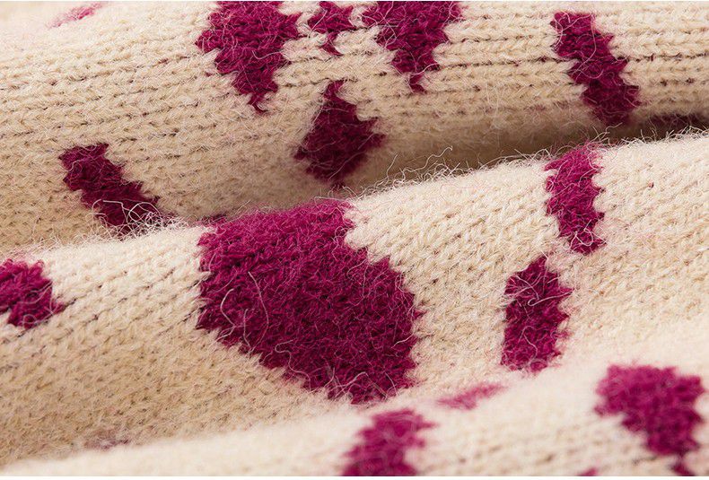 提花小熊針織毛衣外套-深藍色