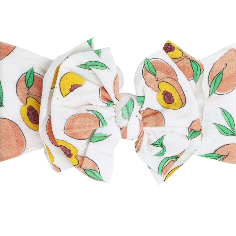 美國baby bling - 純手工極優雅細緻輕柔微彈性/毫無束縛感蝴蝶結髮帶/髮飾_印花菲比系列-甜蜜夏日