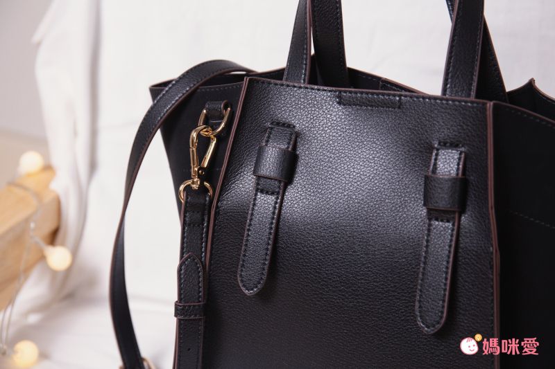 日本 COOCO - 仿皮蝙蝠托特包-氣質杏 (W20*H24*D18.5cm)