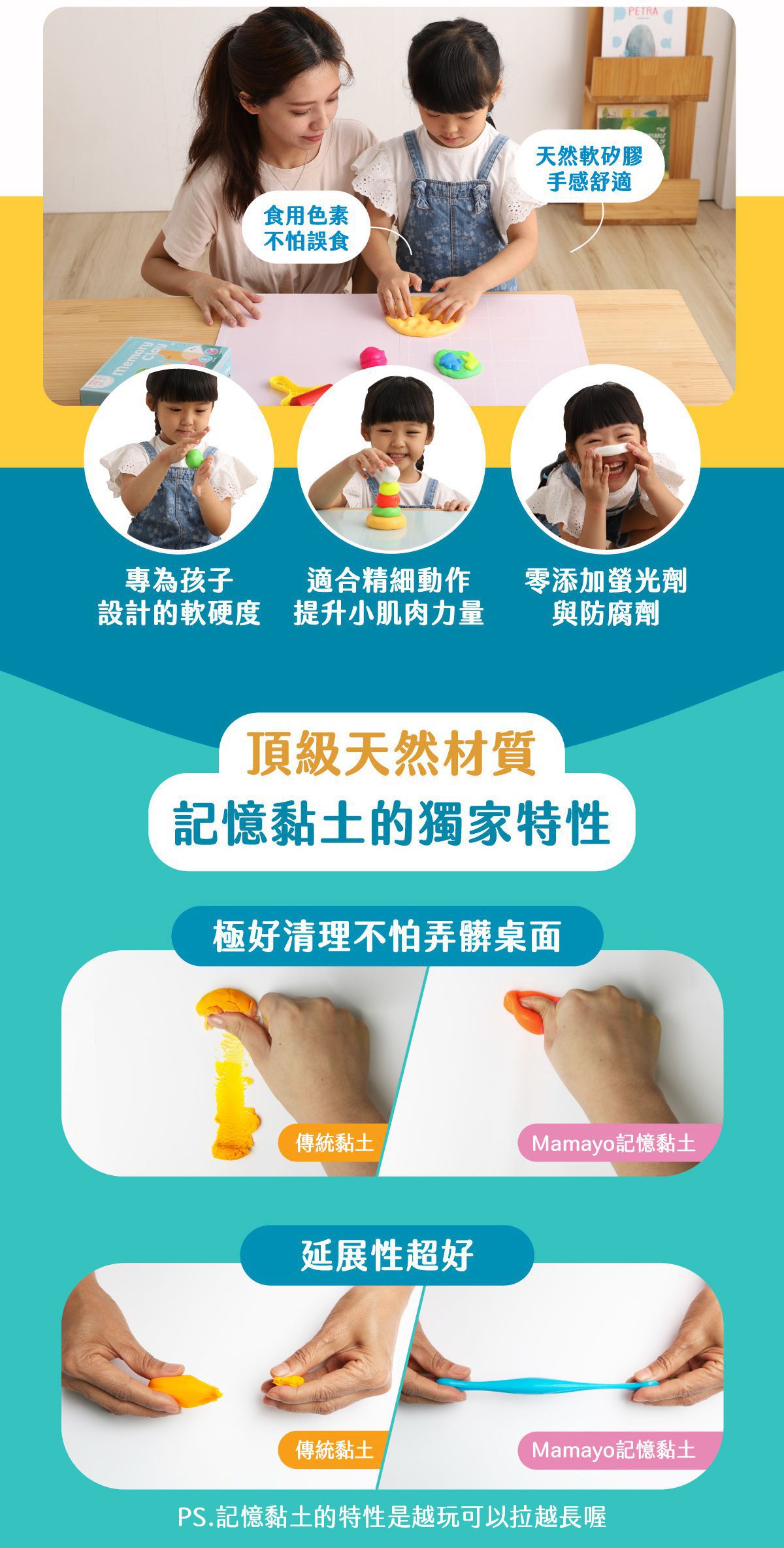 媽媽友 mamayo - STEAM豪華學習組-12色記憶黏土組+大張墊板綠+套卡+畫畫兜