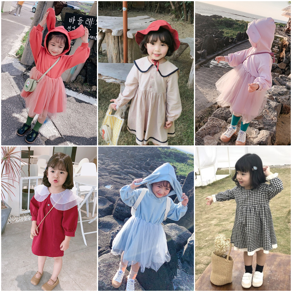 百穿不膩出門首選！超萌兔耳帽T網紗洋裝