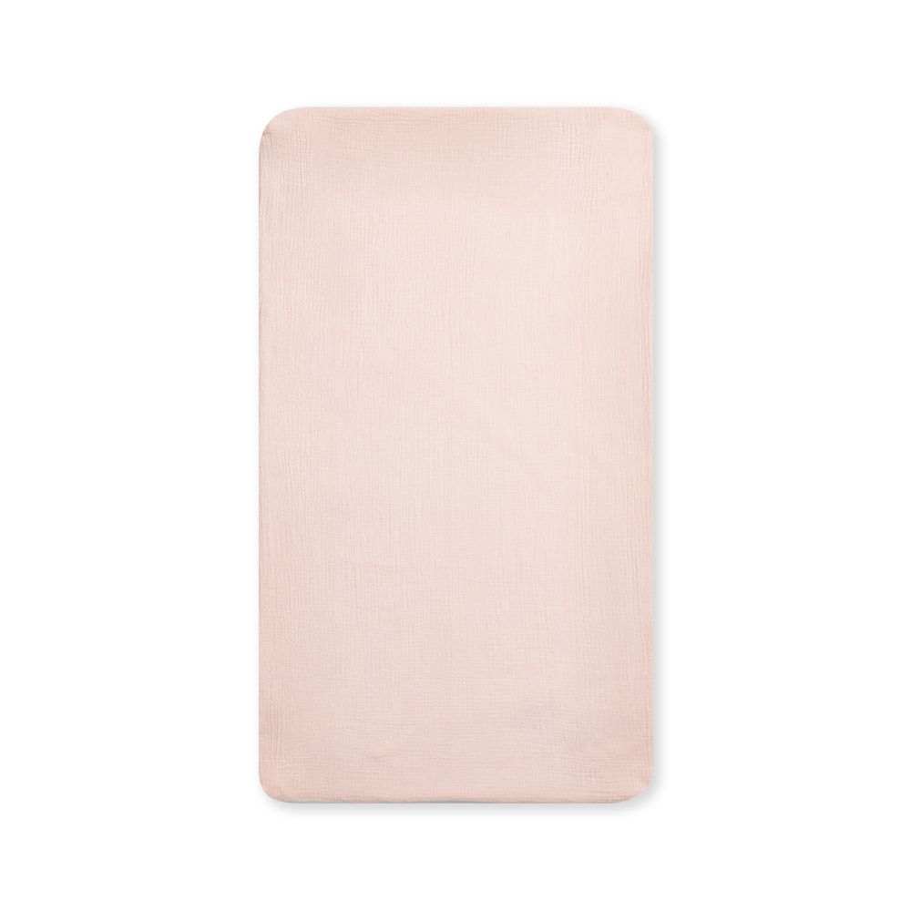 比得兔天絲泡泡紗床包 65×120cm+床墊包覆13cm(嬰兒床床包 床單)-粉色