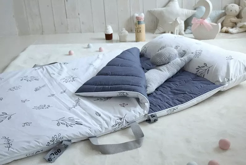 韓國 Teepee - 四季用防蟎抗菌兒童睡袋(有拉鍊)-摩登灰