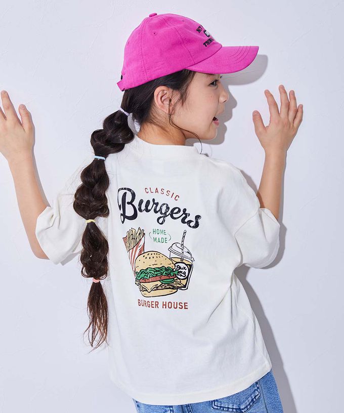 日本 devirock - 100%棉 定番印花寬版短袖上衣-科州山川-灰藍