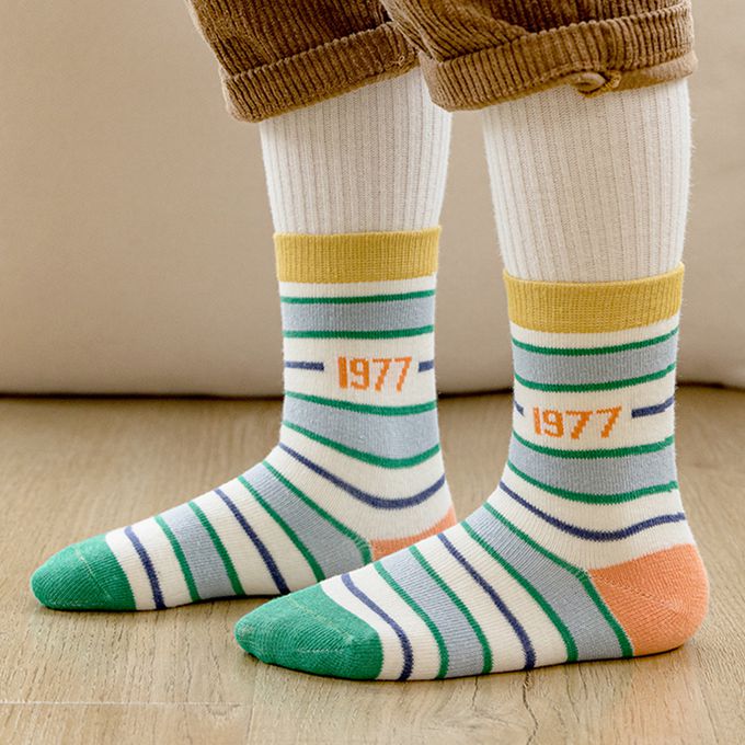 腳ㄚ子 - 幼/兒童棉質中筒襪 童襪 襪子 棉襪 兒童襪-萌龍傳說