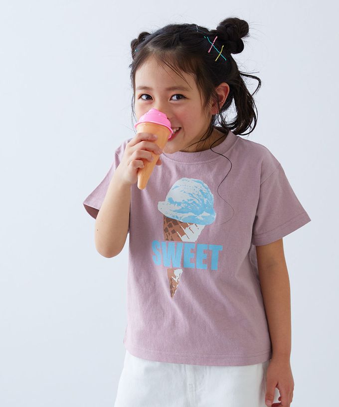 日本 devirock - 純棉定番短袖上衣-刨冰-煙燻粉