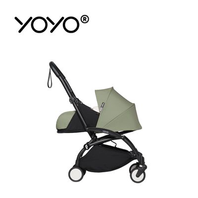 Stokke - YOYO² 法國 0+ 推車組合(含車架)-黑色車架+橄欖綠