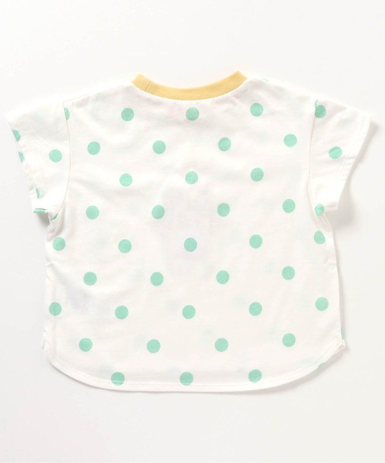 日本 apres les cours - 立體刺繡印花短袖上衣-冰棒-袖撞色