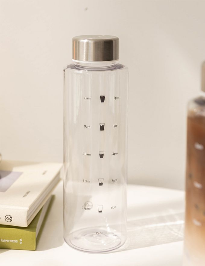 韓國 SSUEIM - Tritan極簡ins透明水瓶1L (白色)