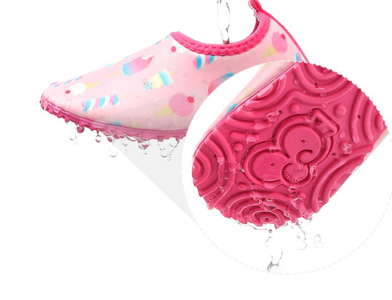 韓國 OZKIZ - 潛水布面輕量/防滑兒童沙灘鞋/戲水鞋-冰淇淋