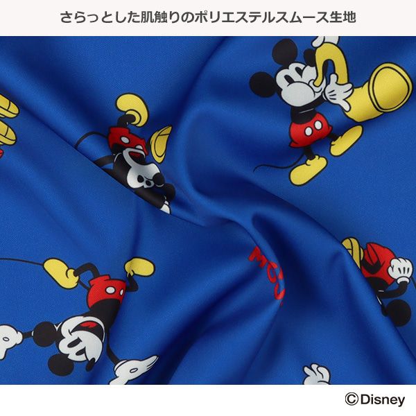 日本西松屋 - 迪士尼 圓領印花長袖上衣-復古米奇-深藍