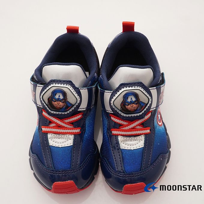 Moonstar日本月星 - 漫威聯名運動鞋-美國隊長(中小童段)-運動鞋-深藍